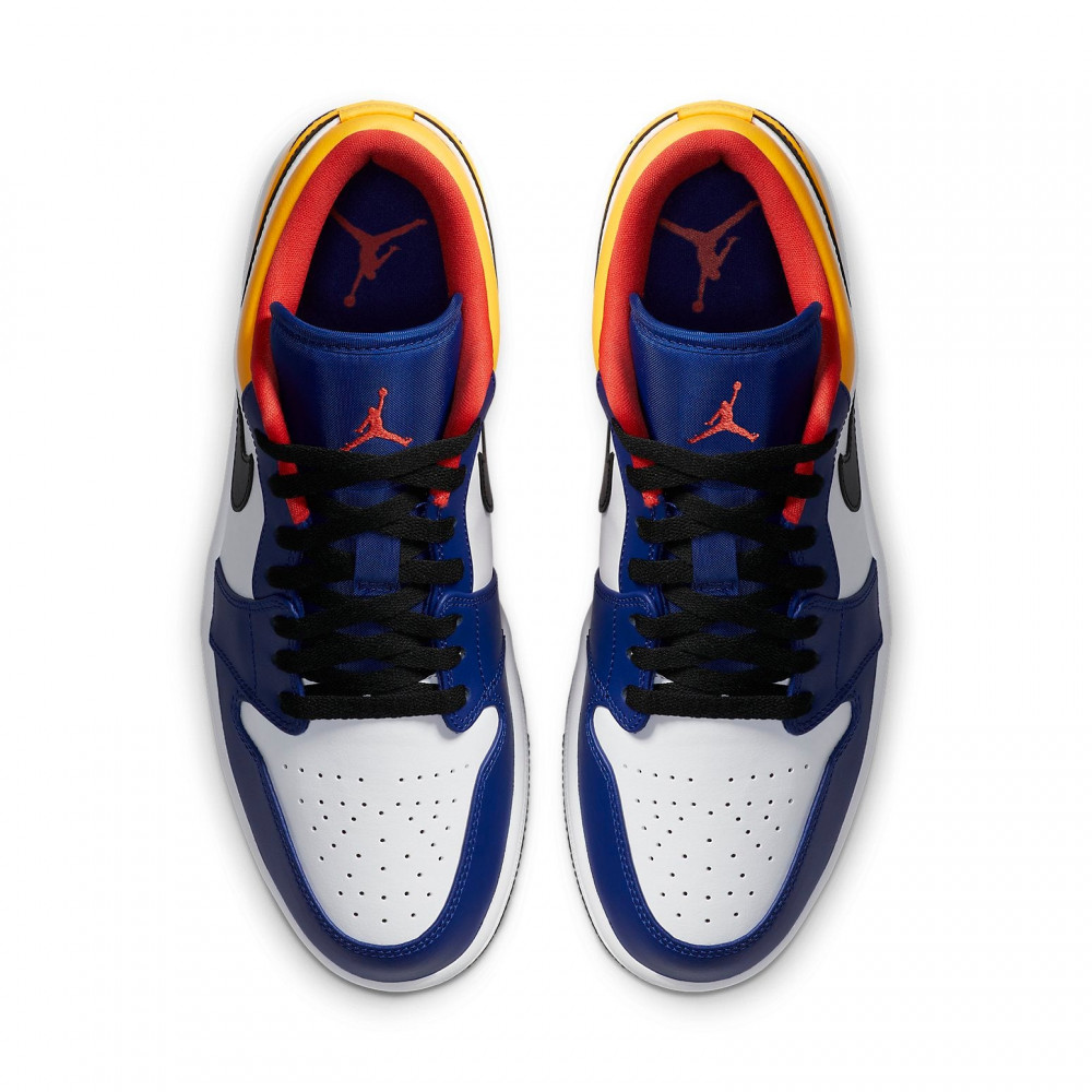Air Jordan 1 Low  White Deep Royal Blue  553558-123