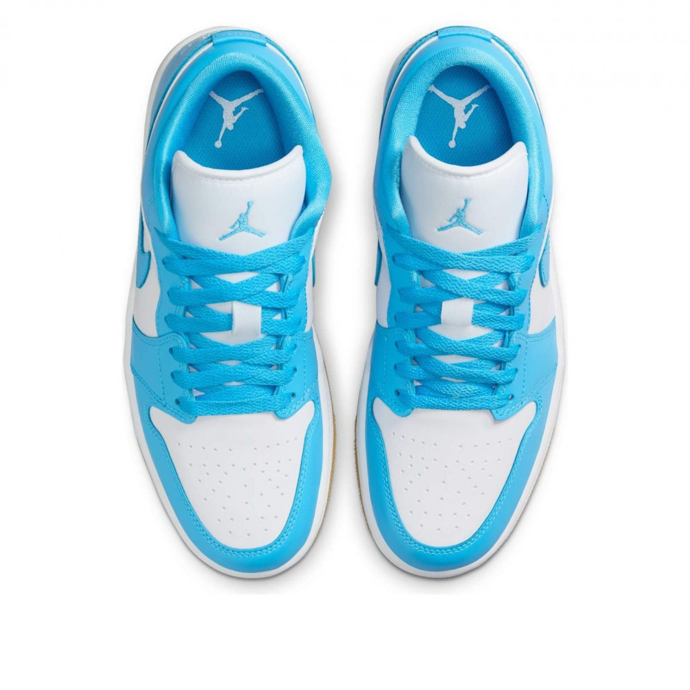 (WMNS) Air Jordan 1 Low  White Dark Powder Blue  DC0774-104