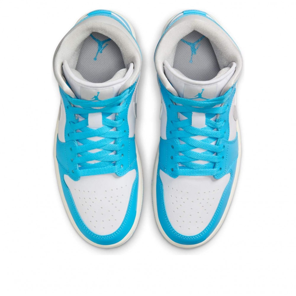 (WMNS) Air Jordan 1 Mid  Dark Powder Blue  BQ6472-400