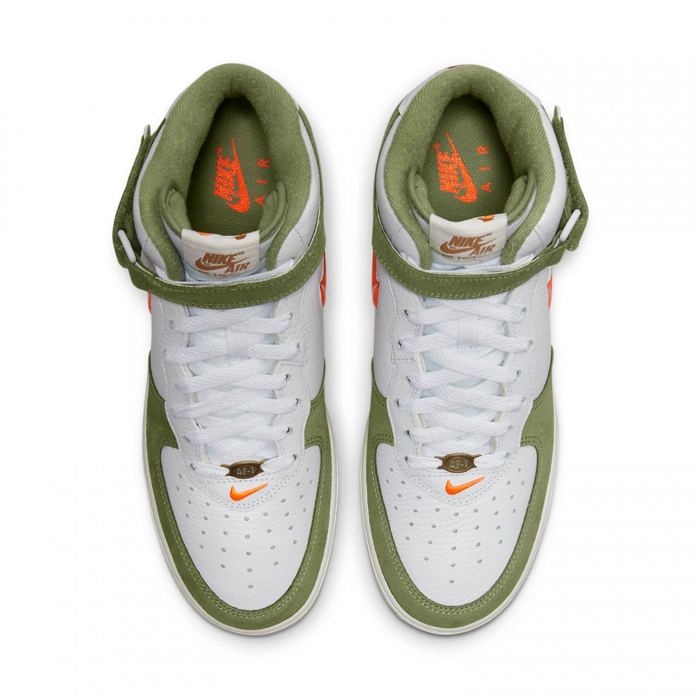 Nike Air Force 1 Mid QS  Olive Green Total Orange  DQ3505-100