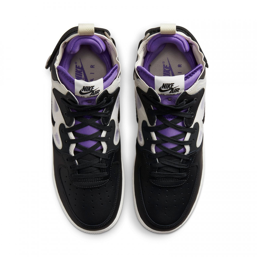 Nike Air Force 1 Mid React  Off Noir Action Grape  DQ1872-001