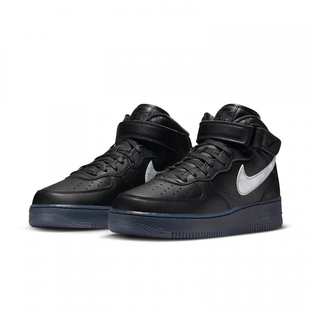 Nike Air Force 1 Mid Premium  Black Metallic Silver  DX3061-001