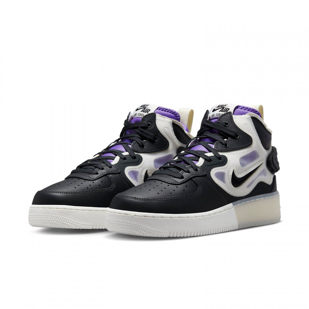 Nike Air Force 1 Mid React  Off Noir Action Grape  DQ1872-001