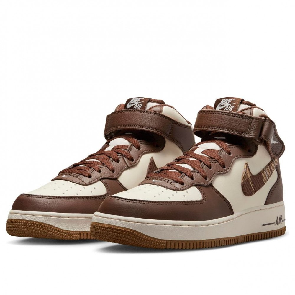 Nike Air Force 1 Mid Brown Plaid DV0792-100 Nike Air Force 1 Mid Brown Plaid DV0792-100
