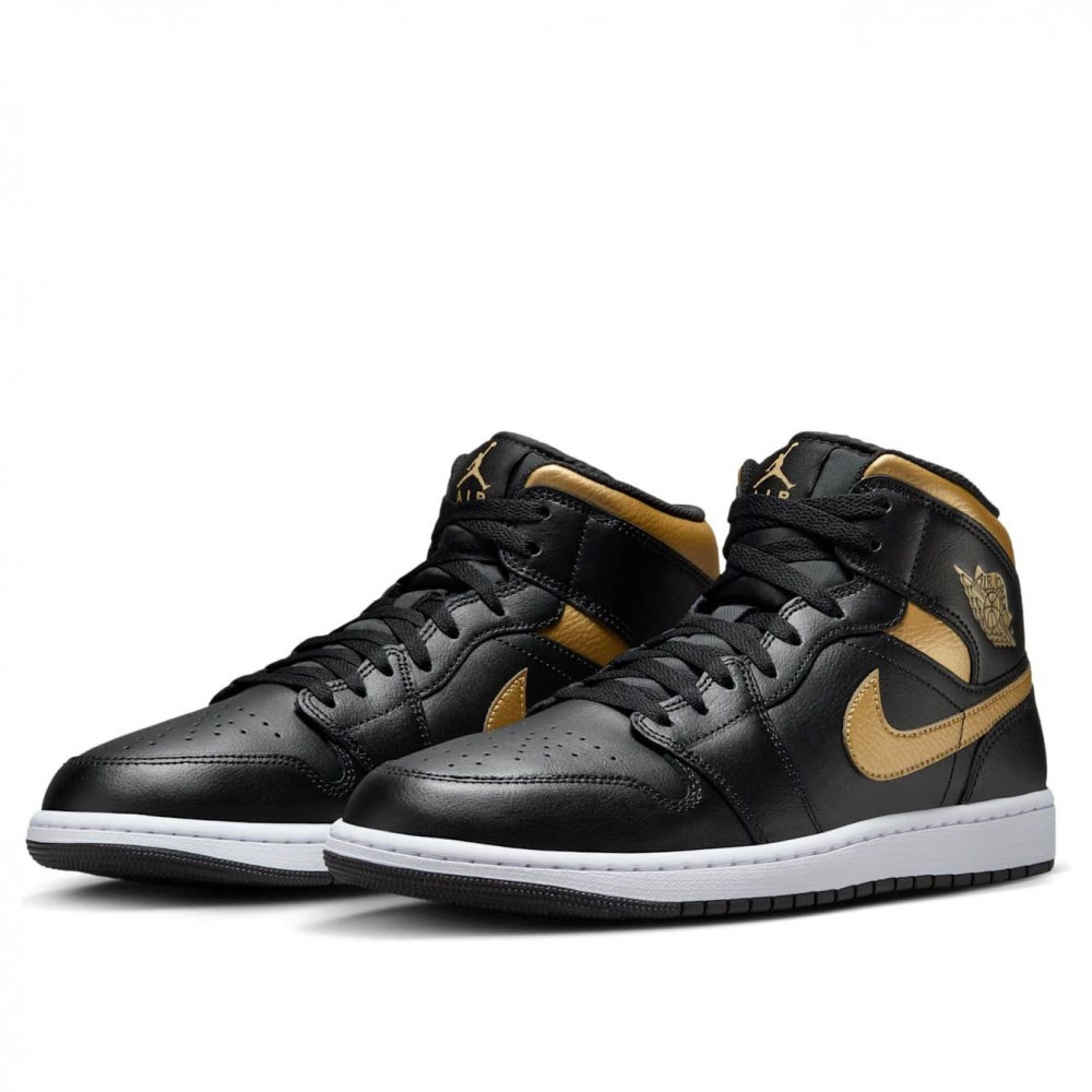 Air Jordan 1 Mid Black Metallic Gold DQ8426-071 Air Jordan 1 Mid Black Metallic Gold DQ8426-071