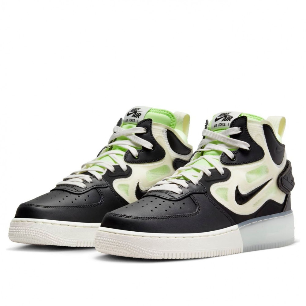 Nike Air Force 1 Mid React Black Neon DQ1872-100 Nike Air Force 1 Mid React Black Neon DQ1872-100