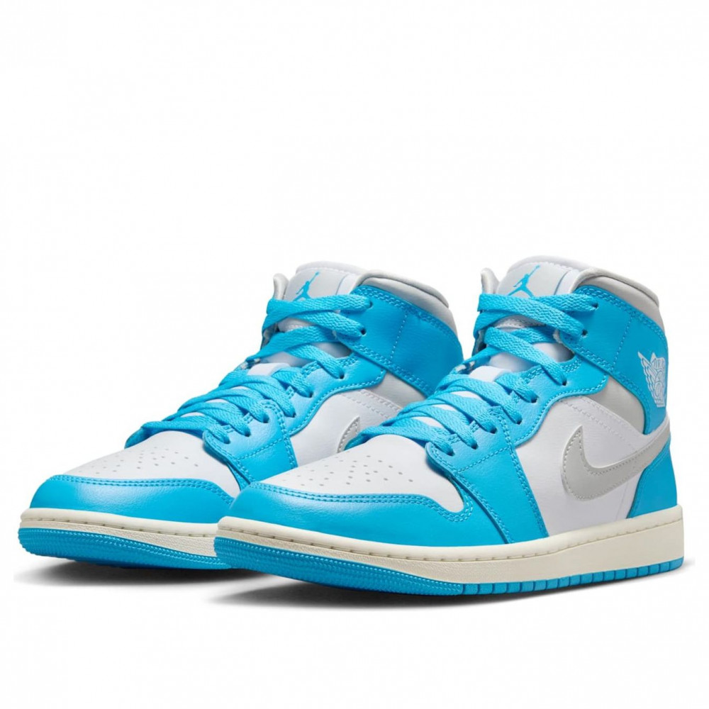 (WMNS) Air Jordan 1 Mid  Dark Powder Blue  BQ6472-400