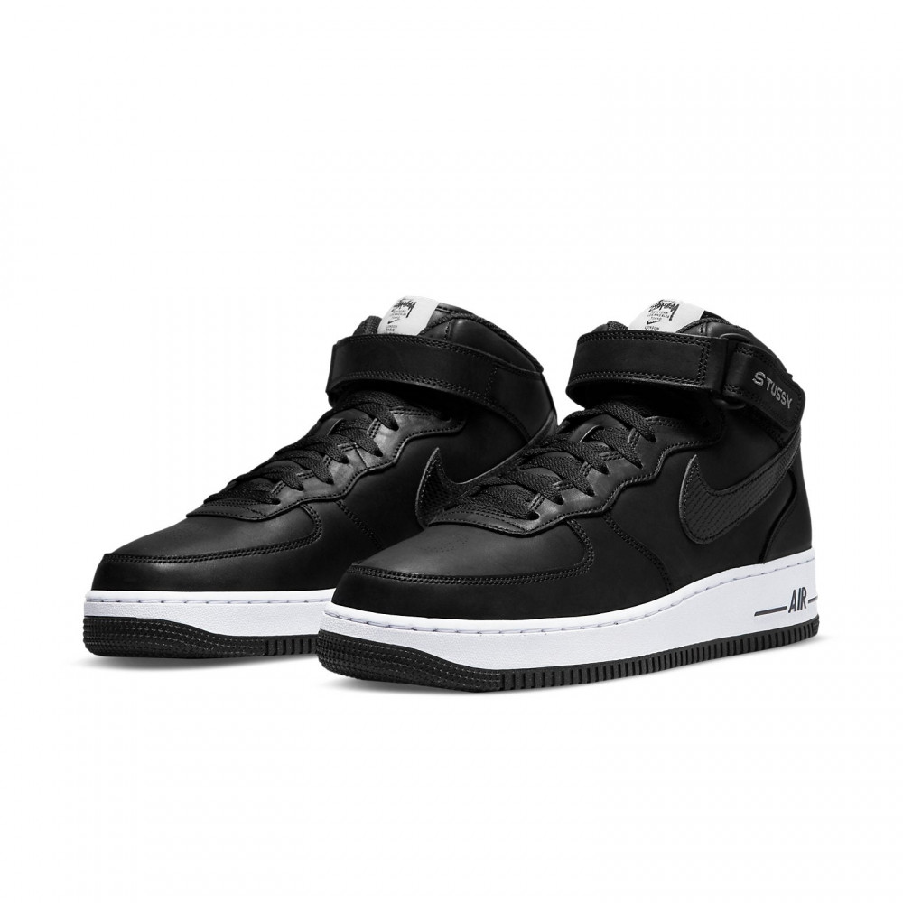 Nike x Stussy Air Force 1 Mid  Black Snakeskin  DJ7840-001