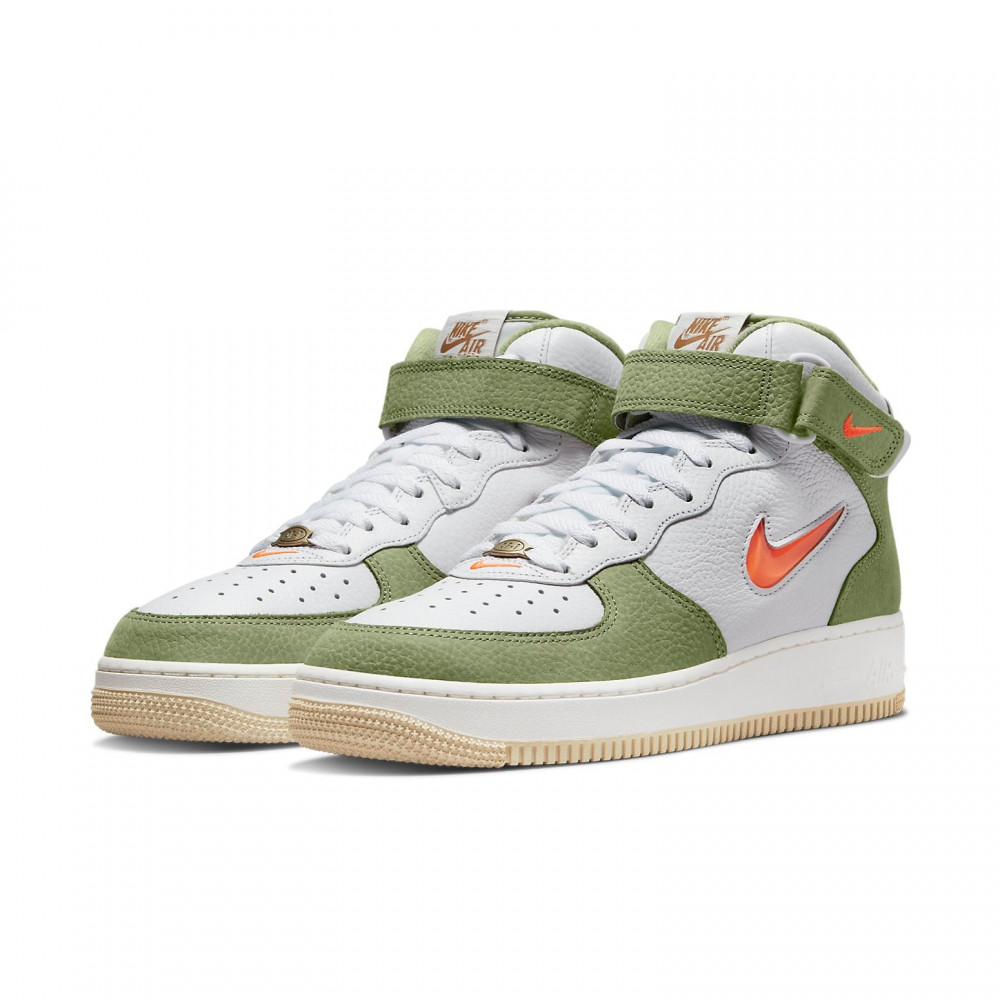 Nike Air Force 1 Mid QS  Olive Green Total Orange  DQ3505-100