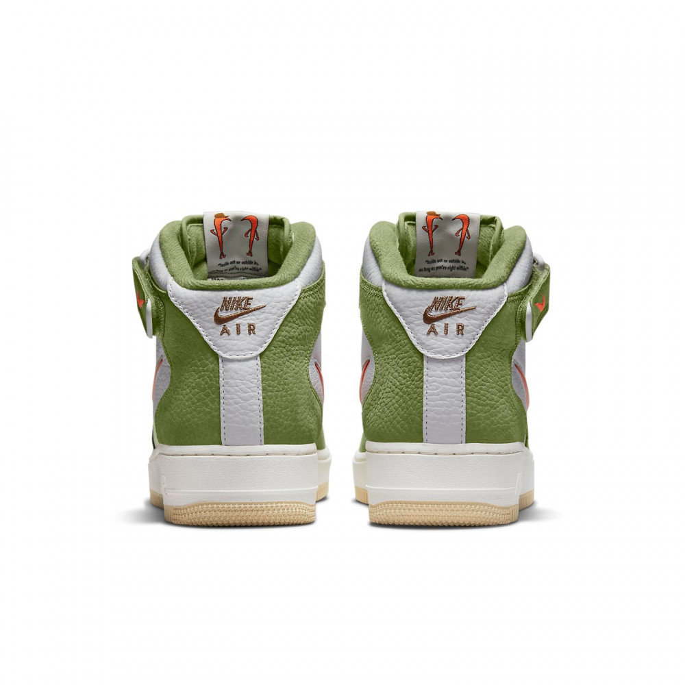 Nike Air Force 1 Mid QS  Olive Green Total Orange  DQ3505-100
