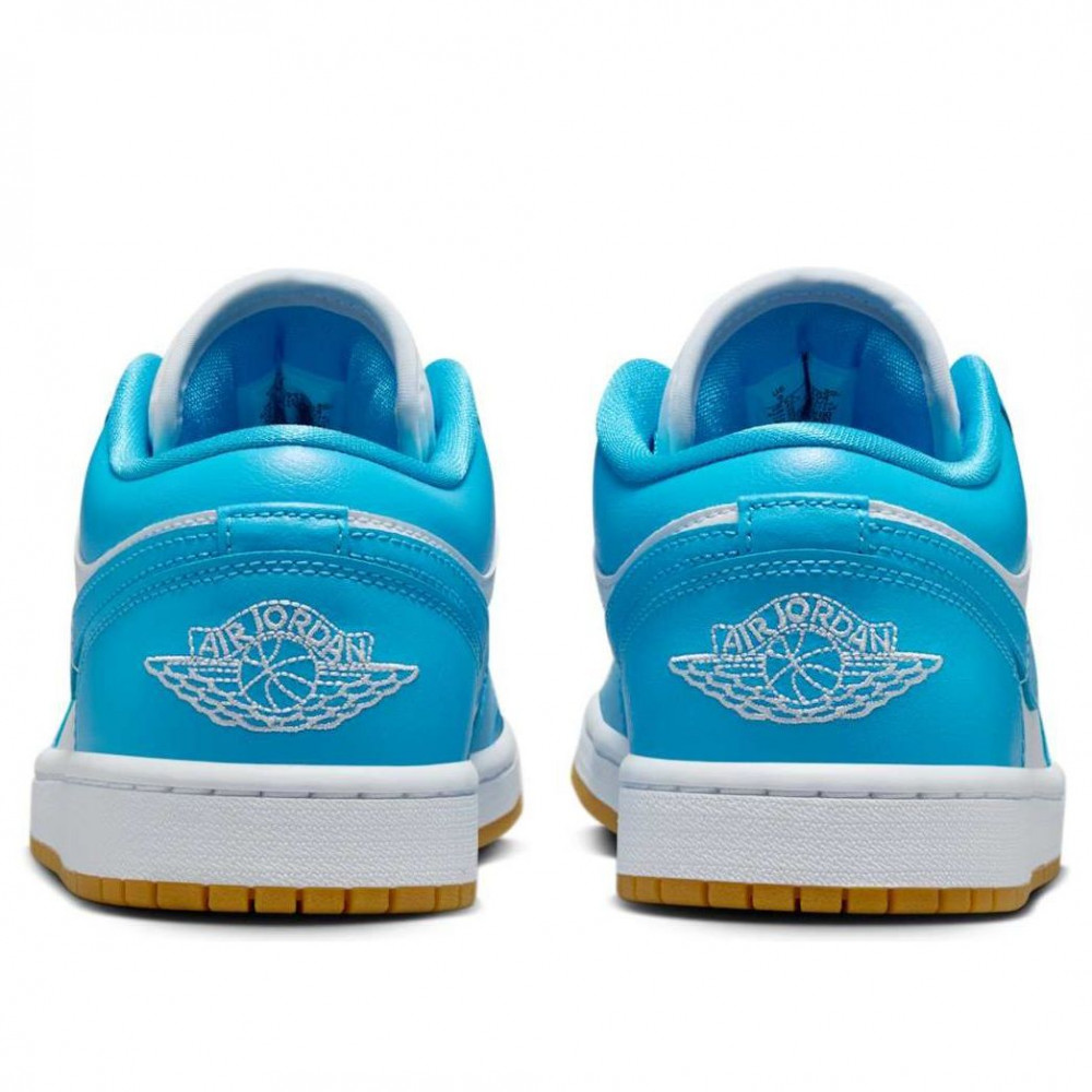 (WMNS) Air Jordan 1 Low  White Dark Powder Blue  DC0774-104
