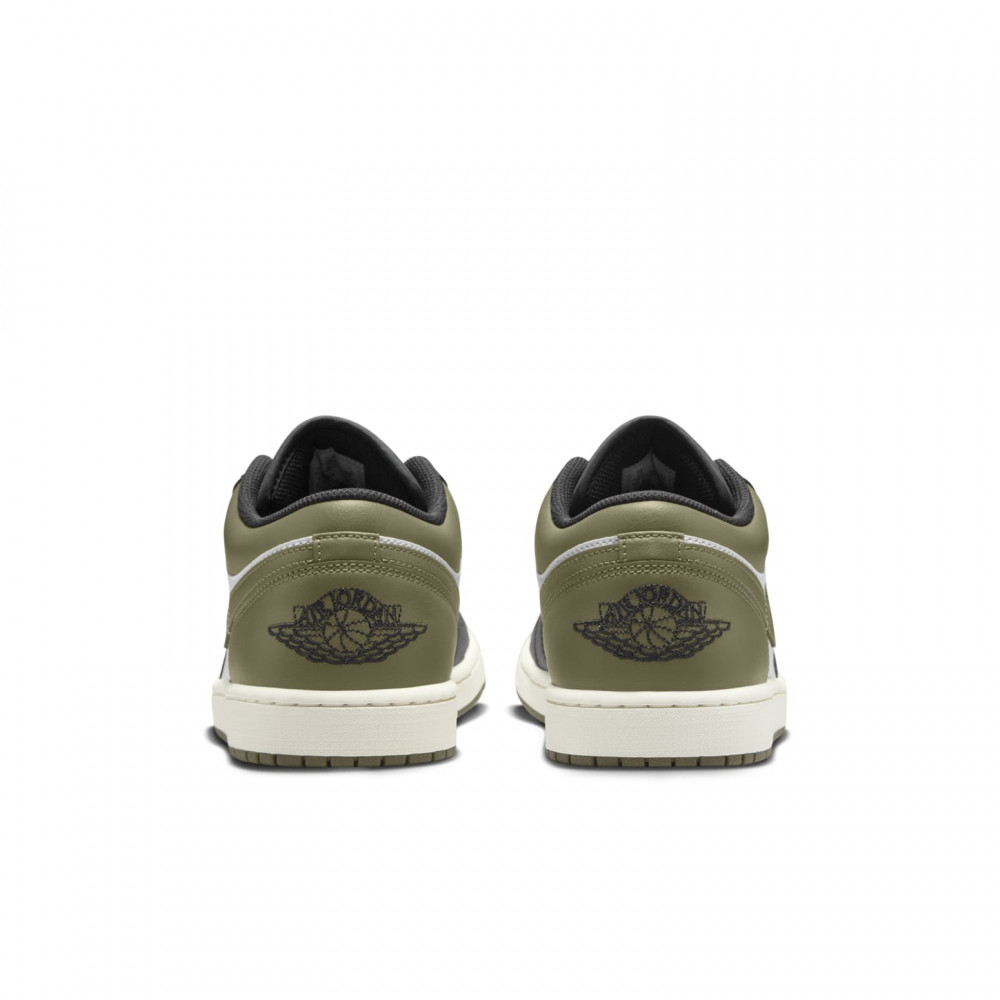 Air Jordan 1 Low Black White Medium Olive 553558-092 Air Jordan 1 Low Black White Medium Olive 553558-092