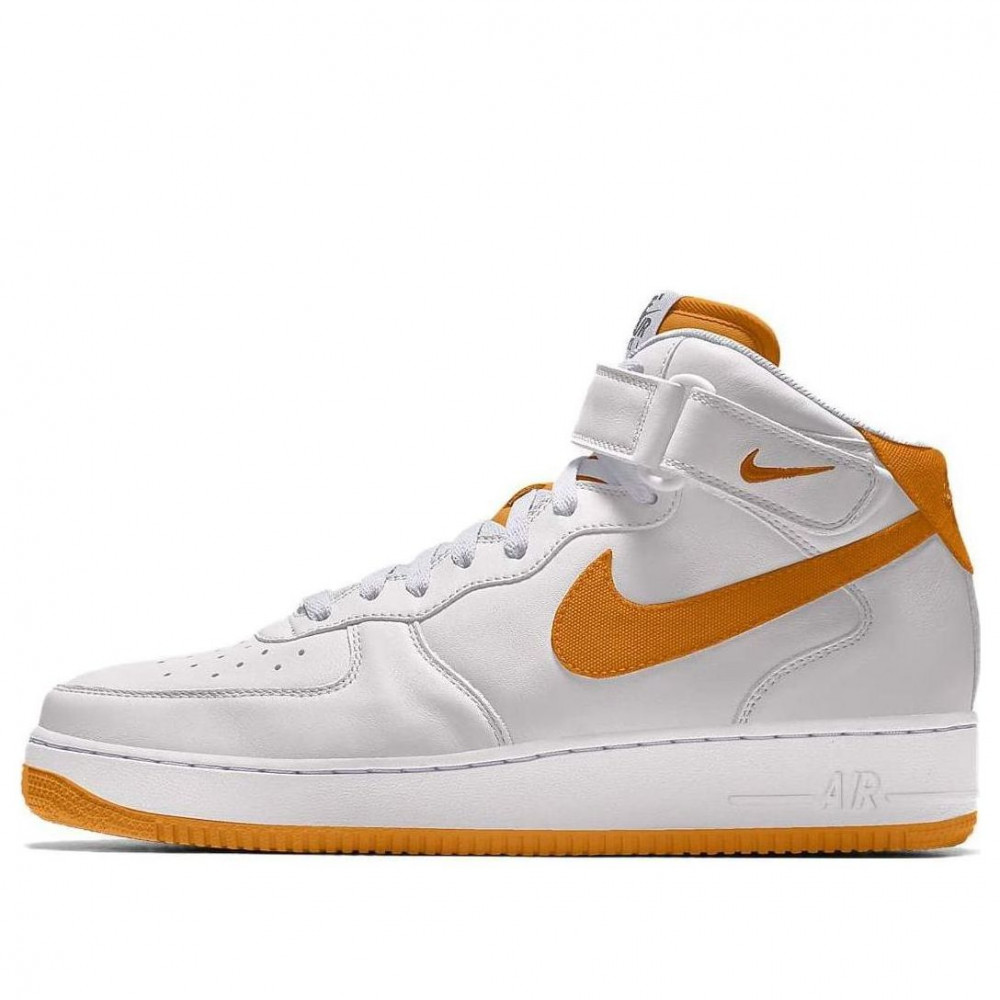 Nike Air Force 1 Mid By You Custom  White Orange  DV3908-900