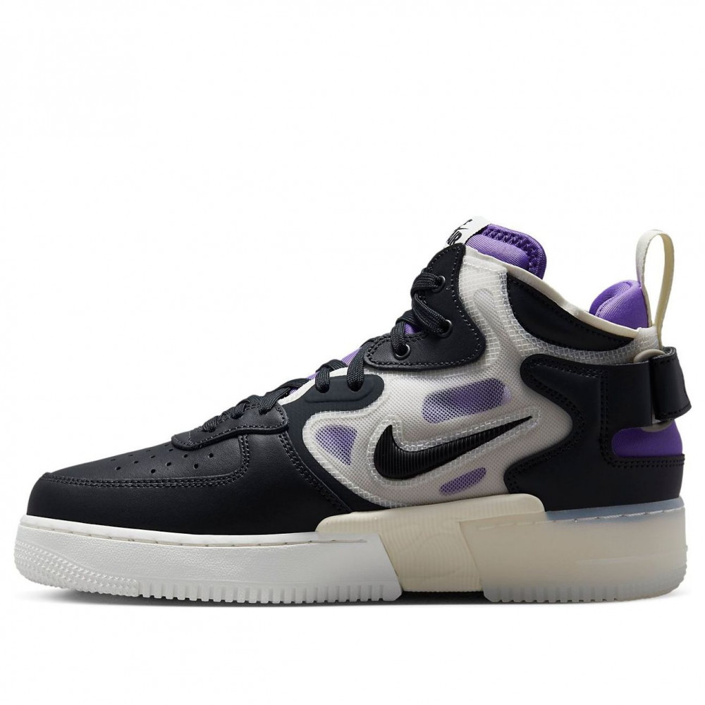 Nike Air Force 1 Mid React  Off Noir Action Grape  DQ1872-001