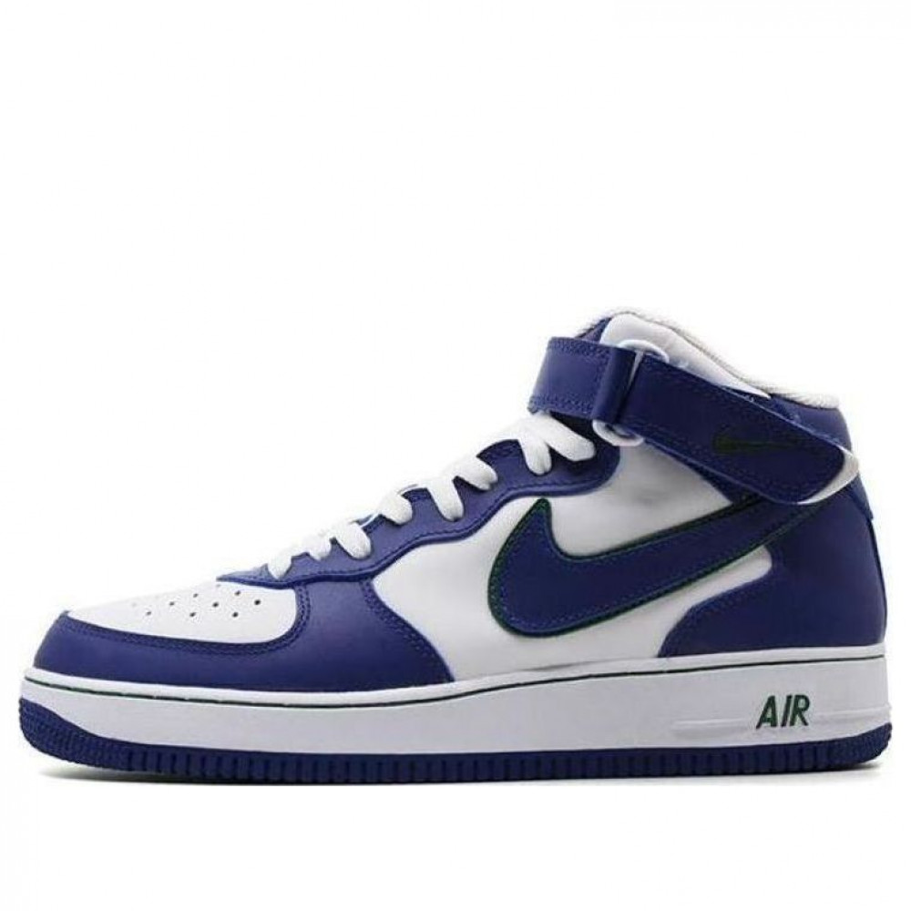 Nike Air Force 1 Mid  White Blue  306352-144