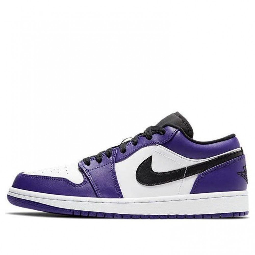 Air Jordan 1 Low  Court Purple White  553558-500