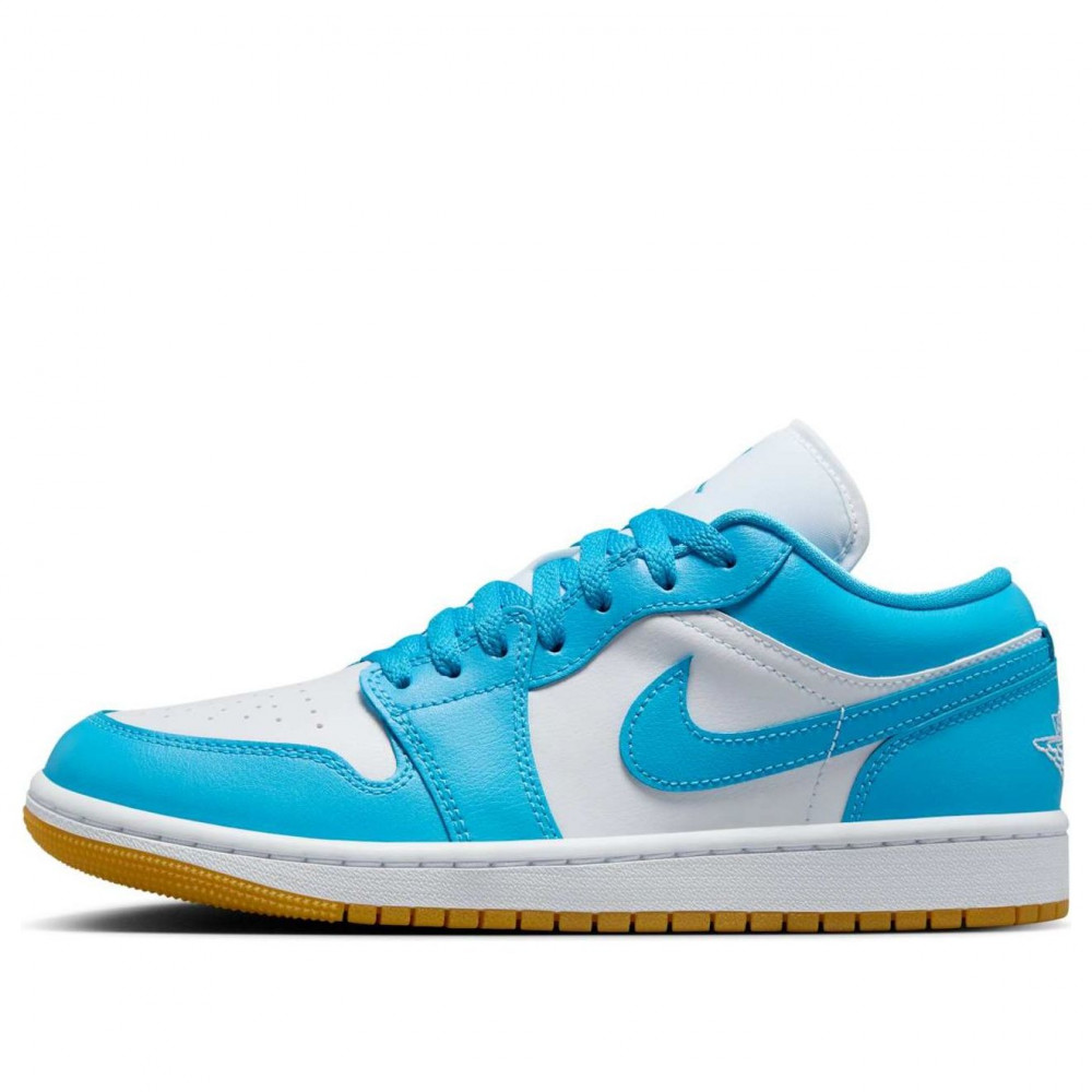 (WMNS) Air Jordan 1 Low  White Dark Powder Blue  DC0774-104