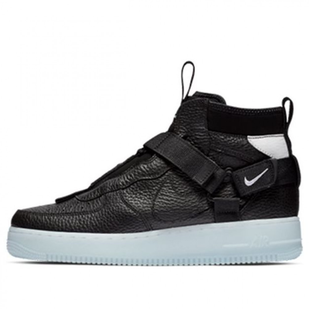 Nike Air Force 1 Mid Utility  Black Half Blue  AQ9758-001