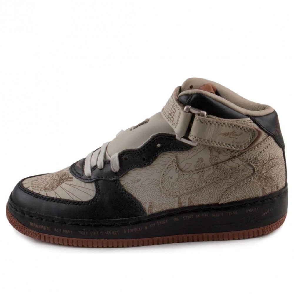 Nike Air Force 1 Mid  Beige Black  309379-011