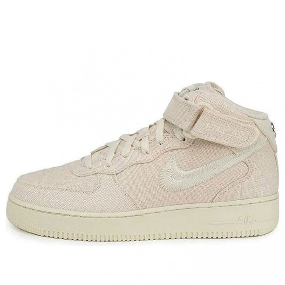 Nike x Stussy Air Force 1 Mid  Fossil  DJ7841-200